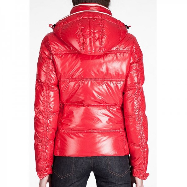 Moncler Alta Moda Collare Simple rosso Cappotti uscita
